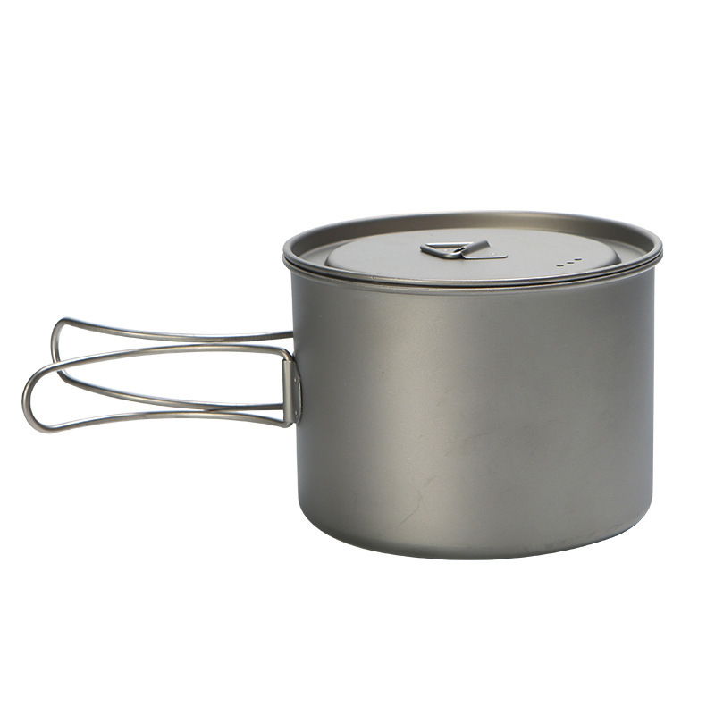 Camping Cooking Pots And Pans - Outdoor Picnic Titanium Cooking Pot 750ml