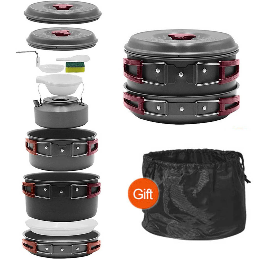 Camping Cooking Pot Set - Outdoor cooking 3-4 person picnic set