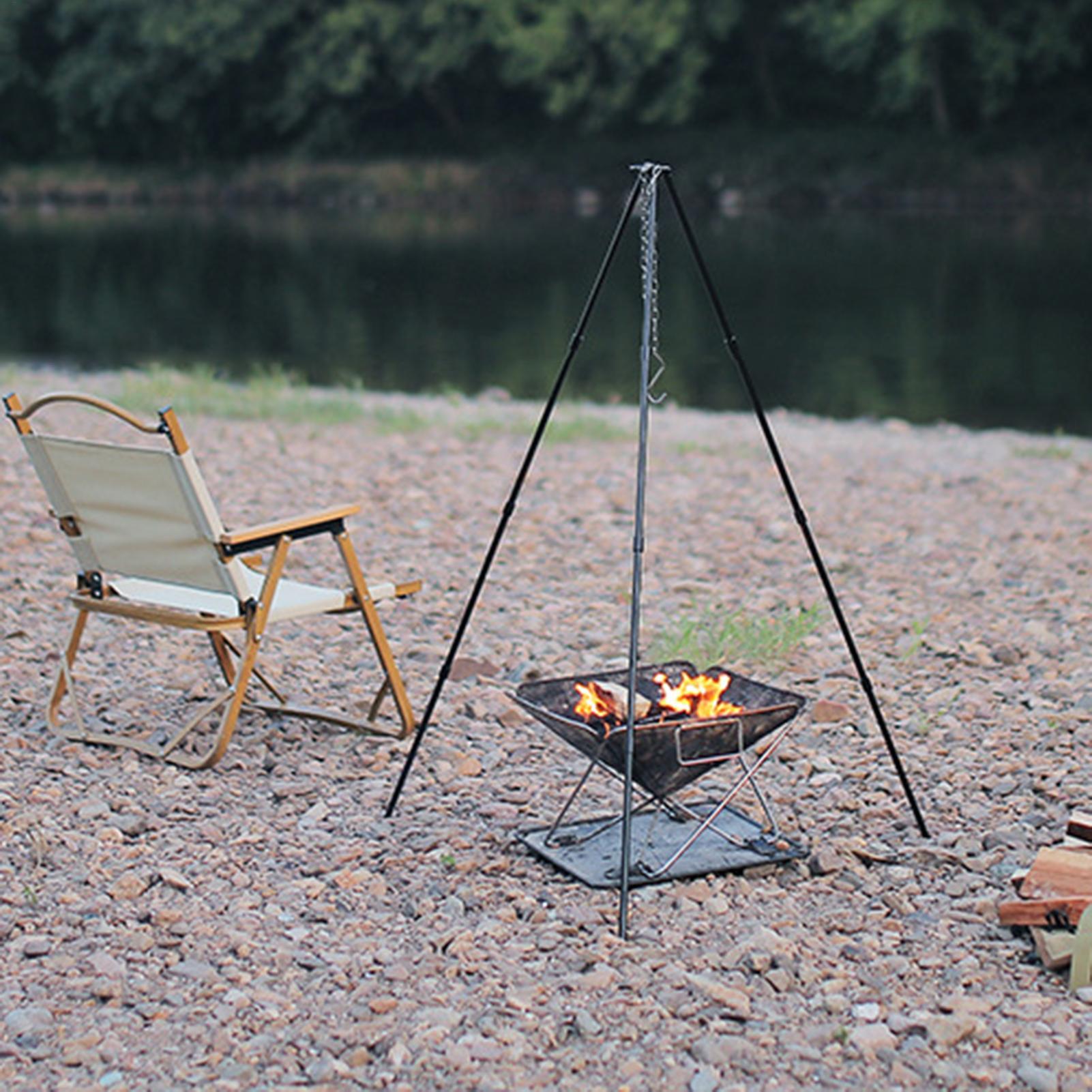 Camping Cooking Pot Large - Outdoor Large Bonfire Tripod Portable Camping