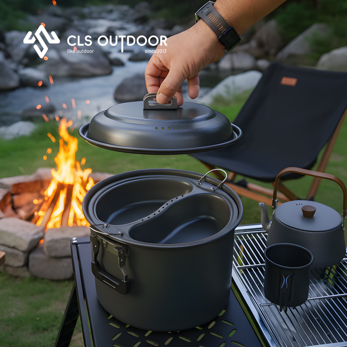 6.5L Large Capacity Mandarin D - Camping Cooking Pot Large 评论和价格