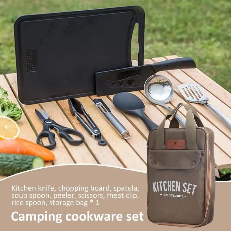 8pcs Camping Kitchen Cookware  - Camping Cooking Pots And Pans 评论和价格