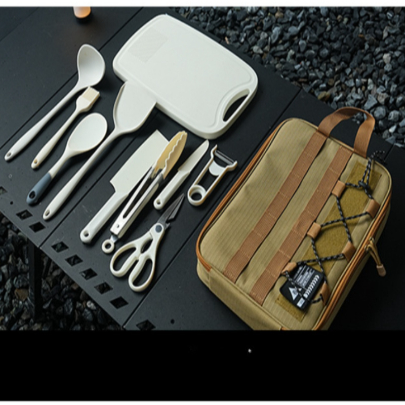 Portable 9Pcs Camping Kitchenw - Camping Cooking Pots And Pans 评论和价格