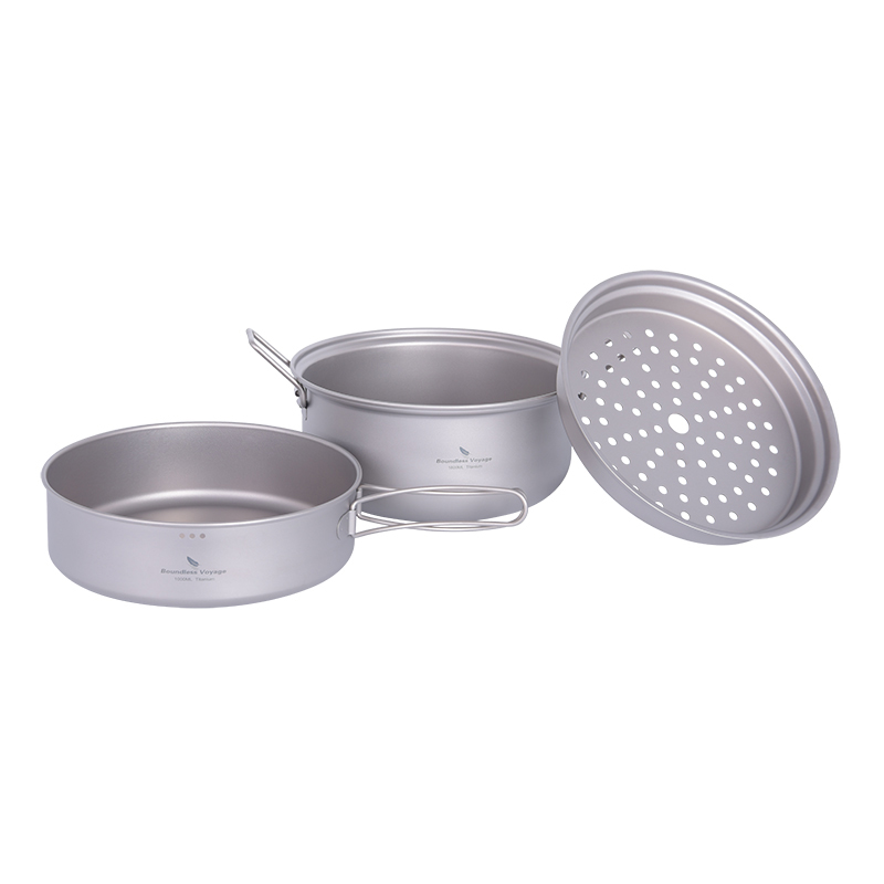 Boundless Voyage Titanium Stea - Camping Cooking Pot Set 评论和价格