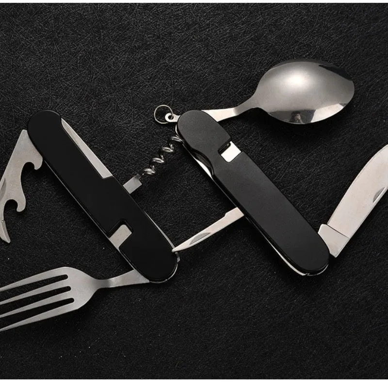 4 in 1 Folding Tableware Detac - Camping Cooking Knife 评论和价格