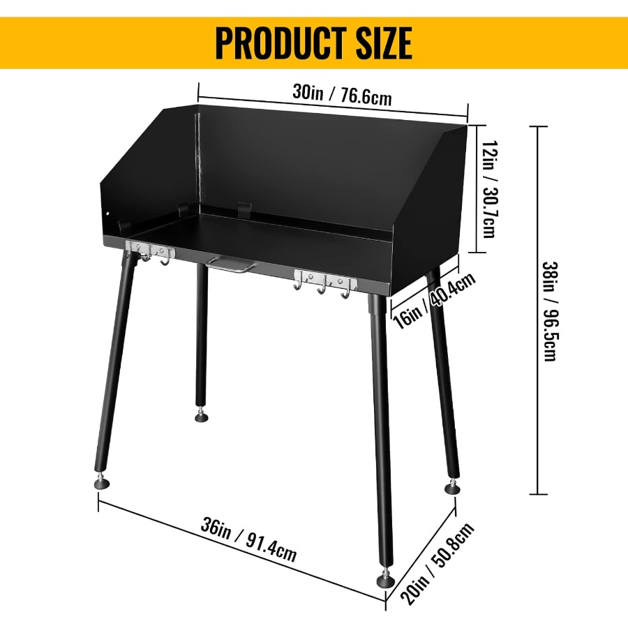 30 x 16 Inch Carbon Steel Dutc - Camping Cooking Table 评论和价格