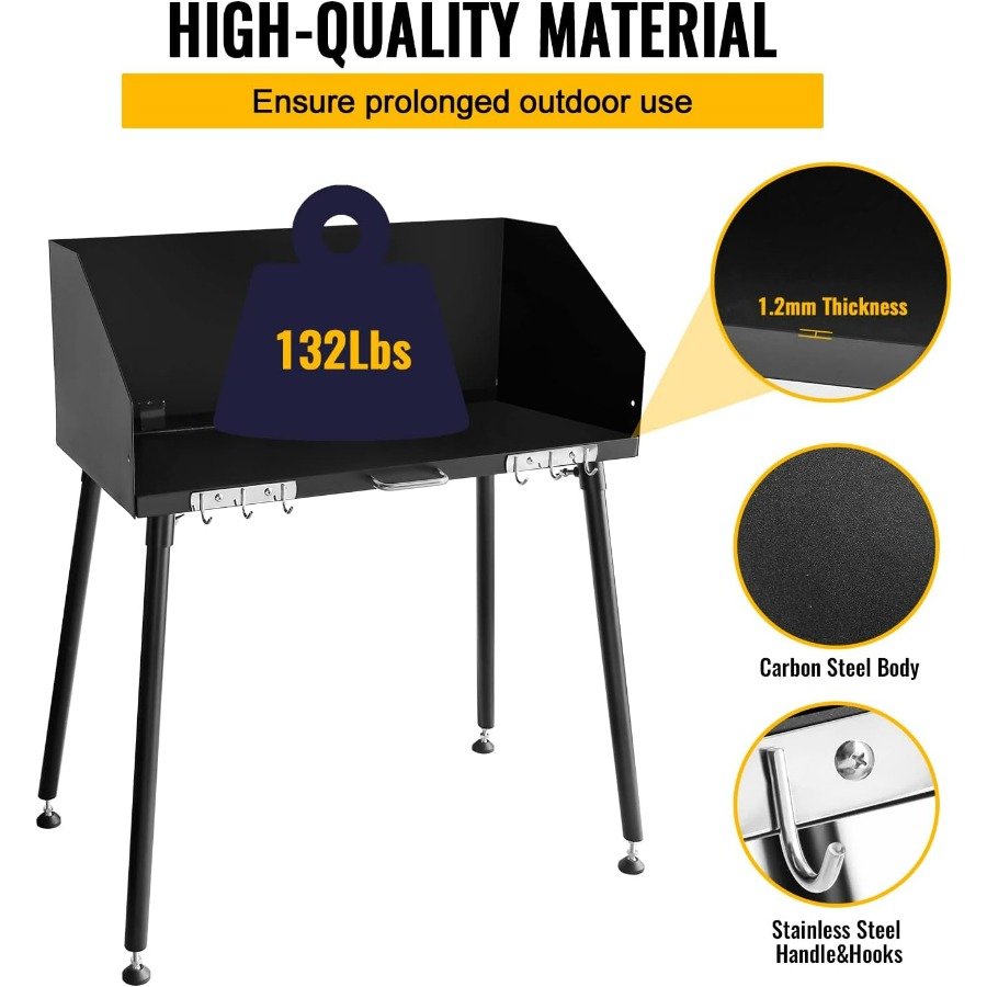 30 x 16 Inch Carbon Steel Dutc - Camping Cooking Table 评论和价格