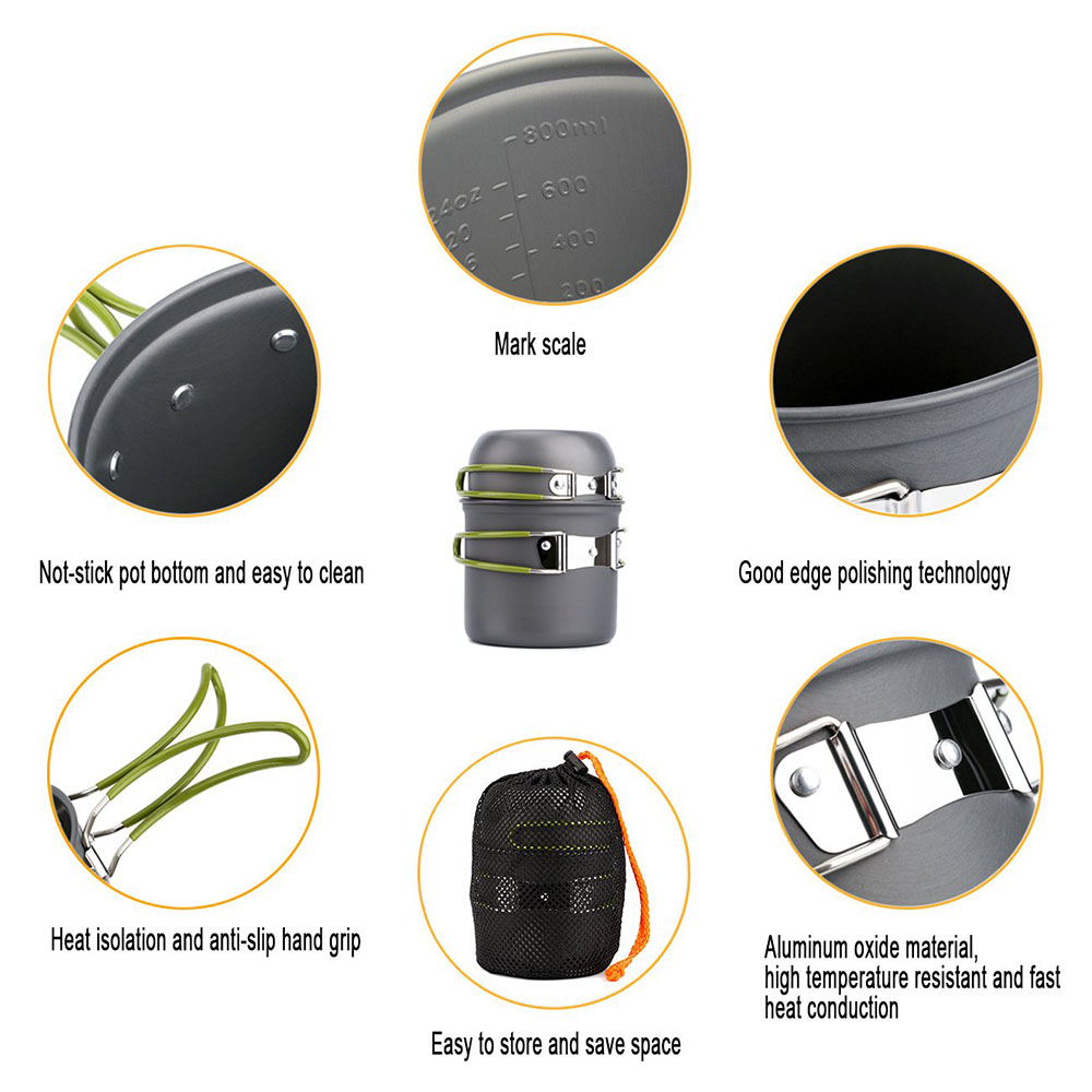 Ultralight Camping Pots Cookwa - Camping Cooking Pot Set 评论和价格