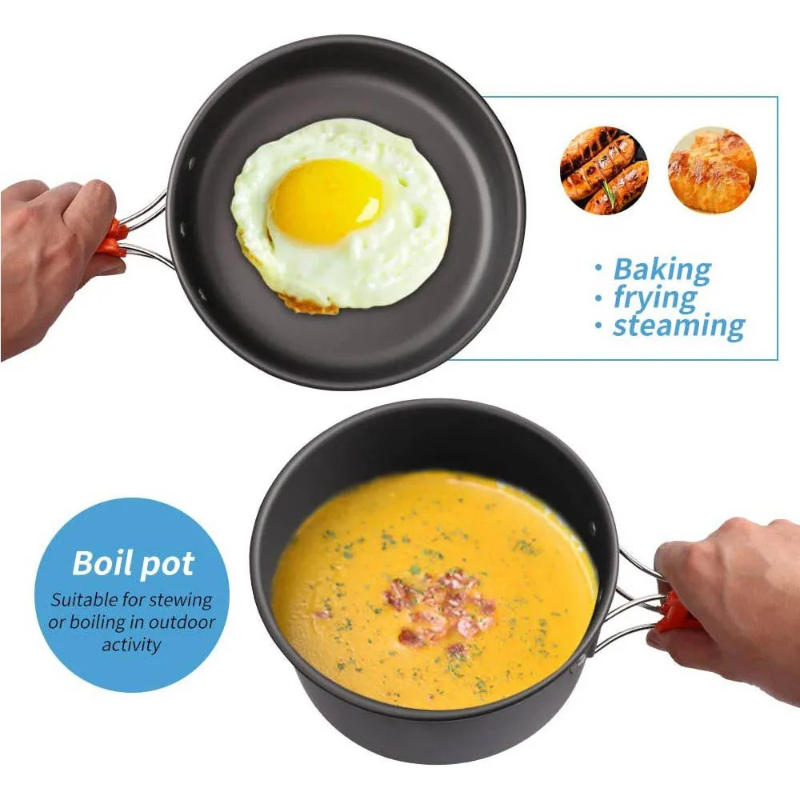 Camping Cooking Set, Outdoor K - Camping Cooking Pot Set 评论和价格