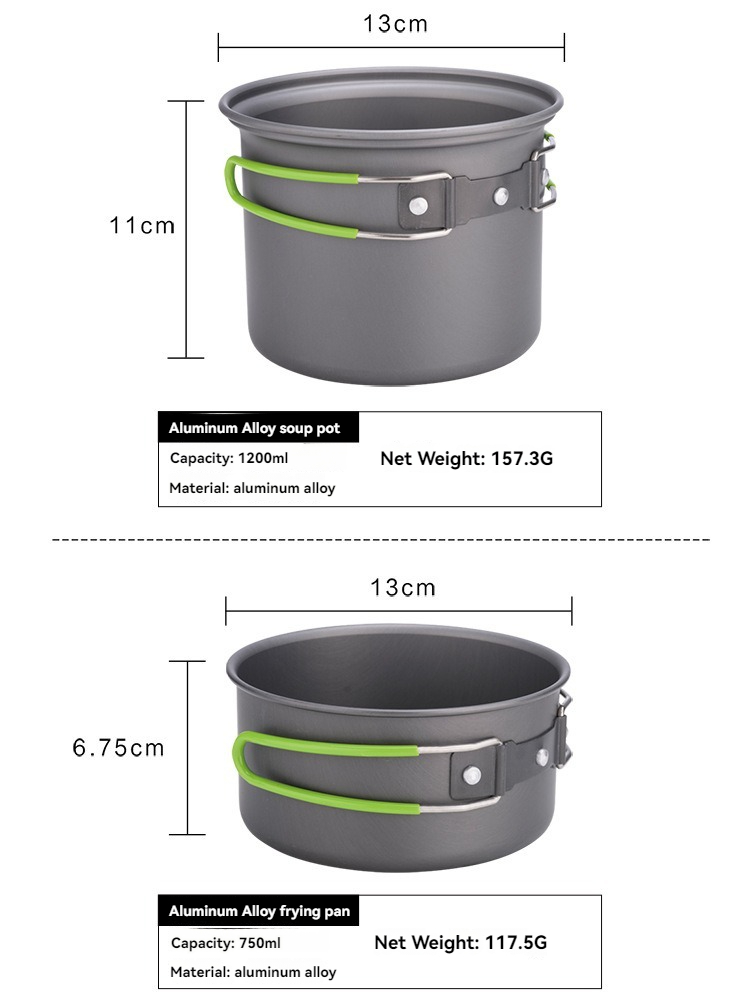 BRS-T15A Camping Cookware Mess - Camping Cooking Pot Set 评论和价格