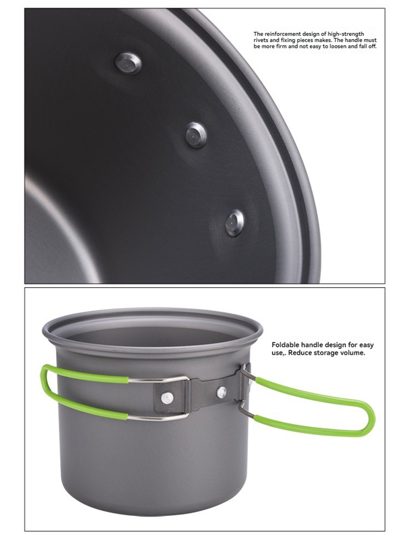BRS-T15A Camping Cookware Mess - Camping Cooking Pot Set 评论和价格
