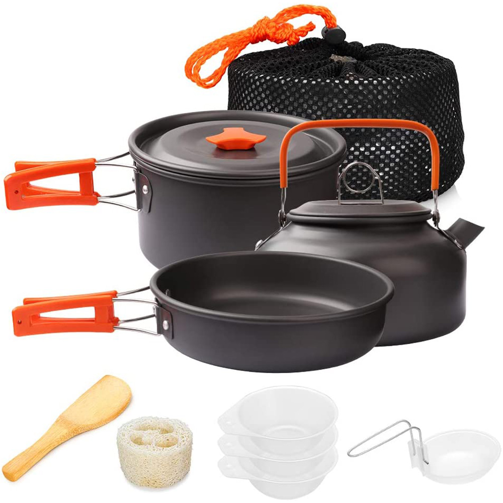 1pcs/1set Camping Cookware Kit - Camping Cooking Pots And Pans 评论和价格