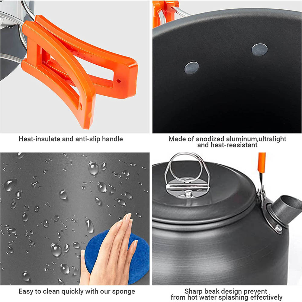 1pcs/1set Camping Cookware Kit - Camping Cooking Pots And Pans 评论和价格