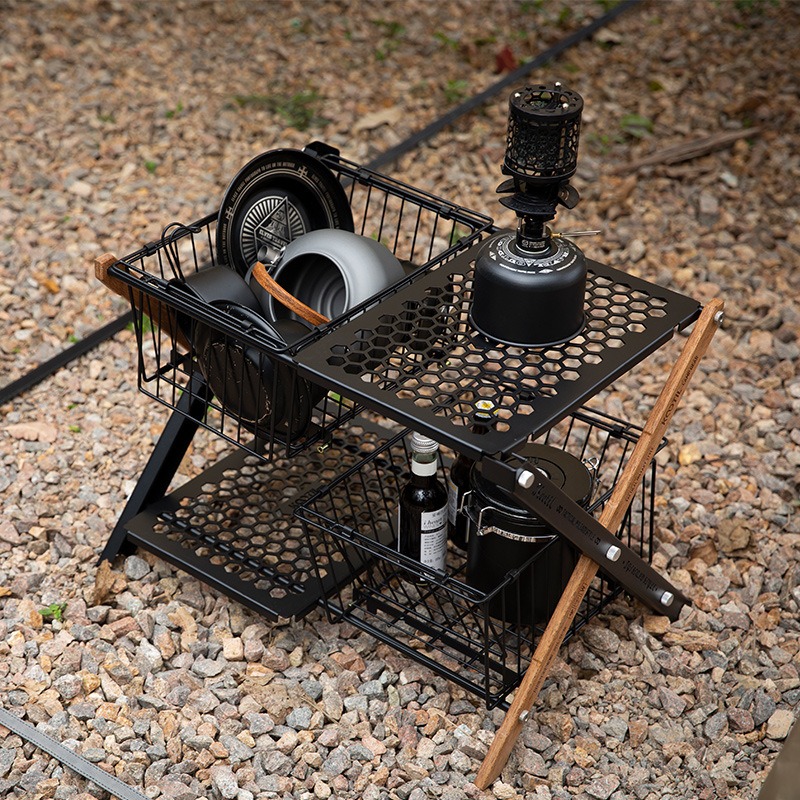 Portable Folding Camping Table - Camping Cooking Table With Storage 评论和价格