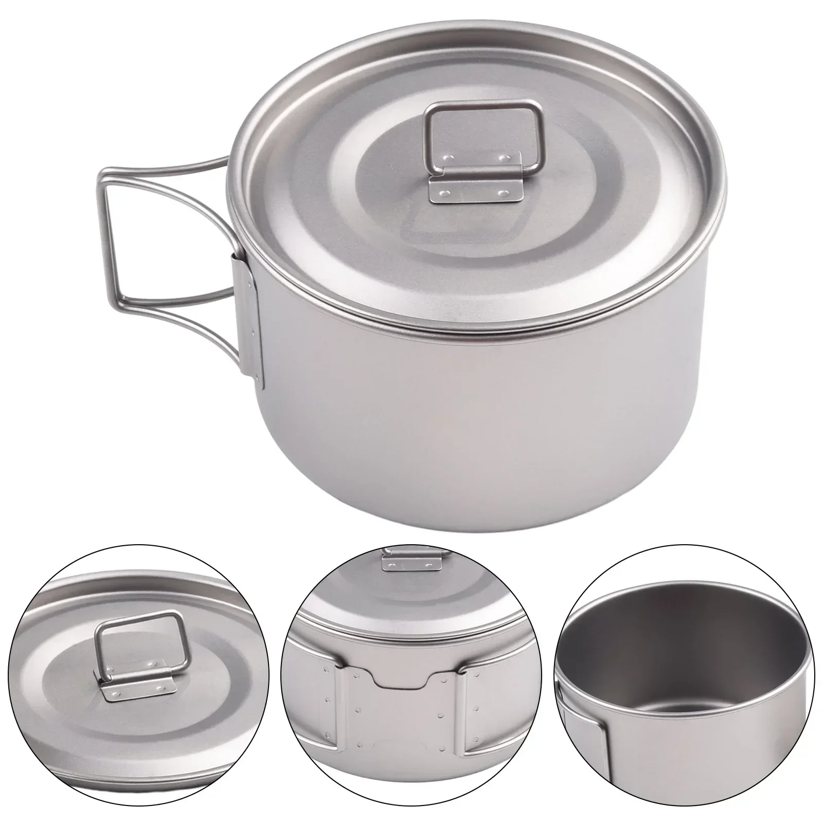 Titanium Bowl With Folding Han - Camping Cooking Container 评论和价格