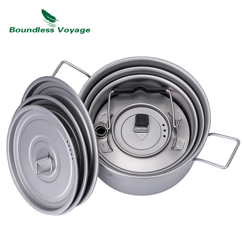 Boundless Voyage Titanium Pot  - Camping Cooking Pot Set 评论和价格