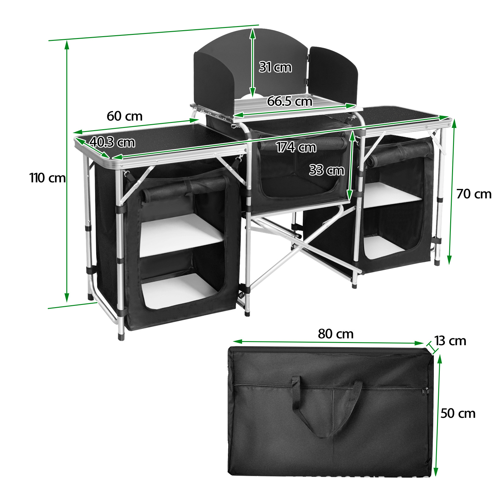 Hot-selling Outdoor Camping Mo - Camping Cooking Table With Storage 评论和价格