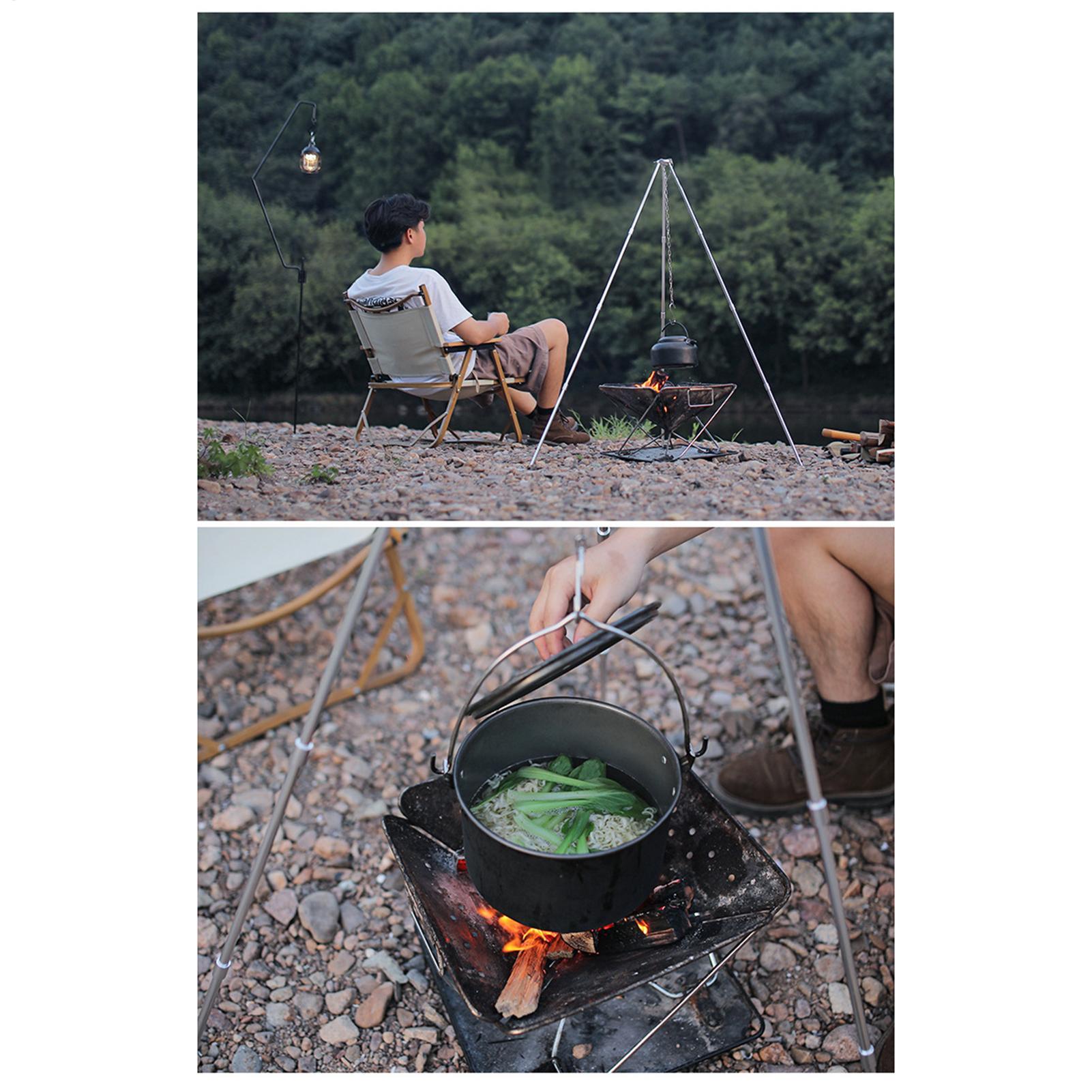 Outdoor Large Bonfire Tripod P - Camping Cooking Pot Large 评论和价格