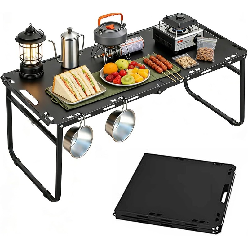 Camping Table Adjustable Foldi - Camping Cooking Table 评论和价格
