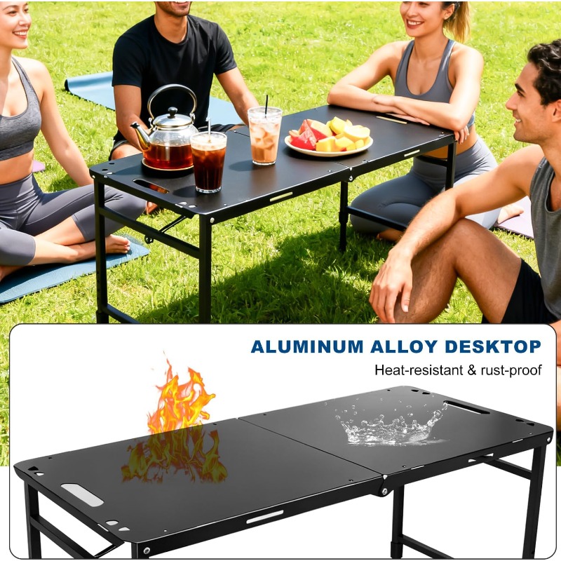 Camping Table Adjustable Foldi - Camping Cooking Table 评论和价格