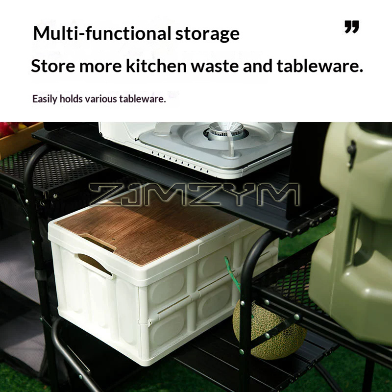 Outdoor Camping Folding Table, - Camping Cooking Table With Storage 评论和价格