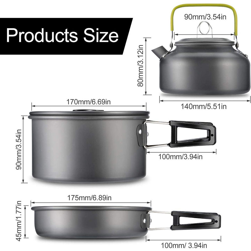Outdoor Camping Cookware Set M - Camping Cooking Pot Set 评论和价格