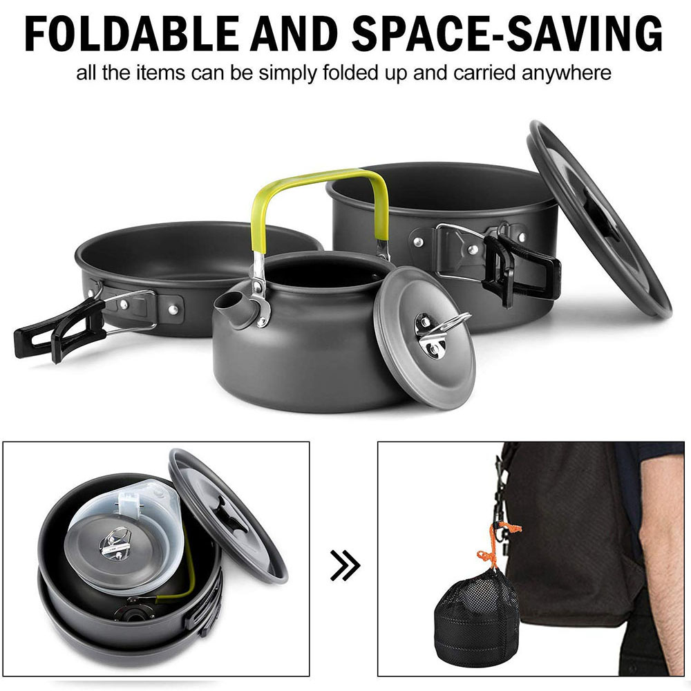 Outdoor Camping Cookware Set M - Camping Cooking Pot Set 评论和价格